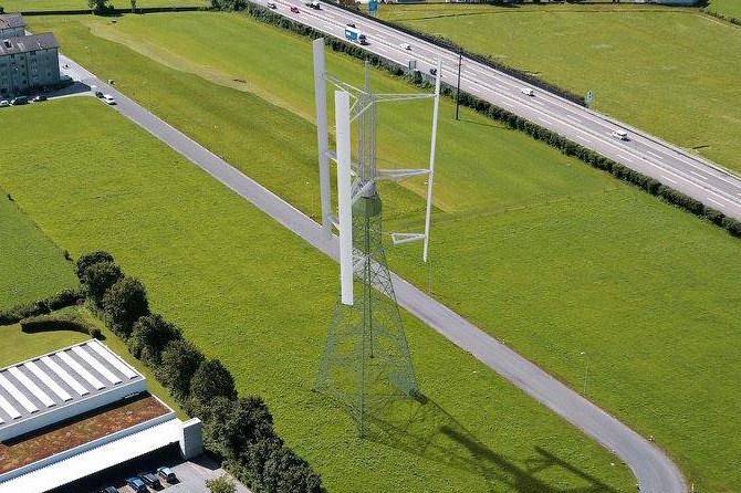 Vertical Sky, Vertical wind turbine by Agile Wind Power. Cooperation on the structural design of the rotor wings.